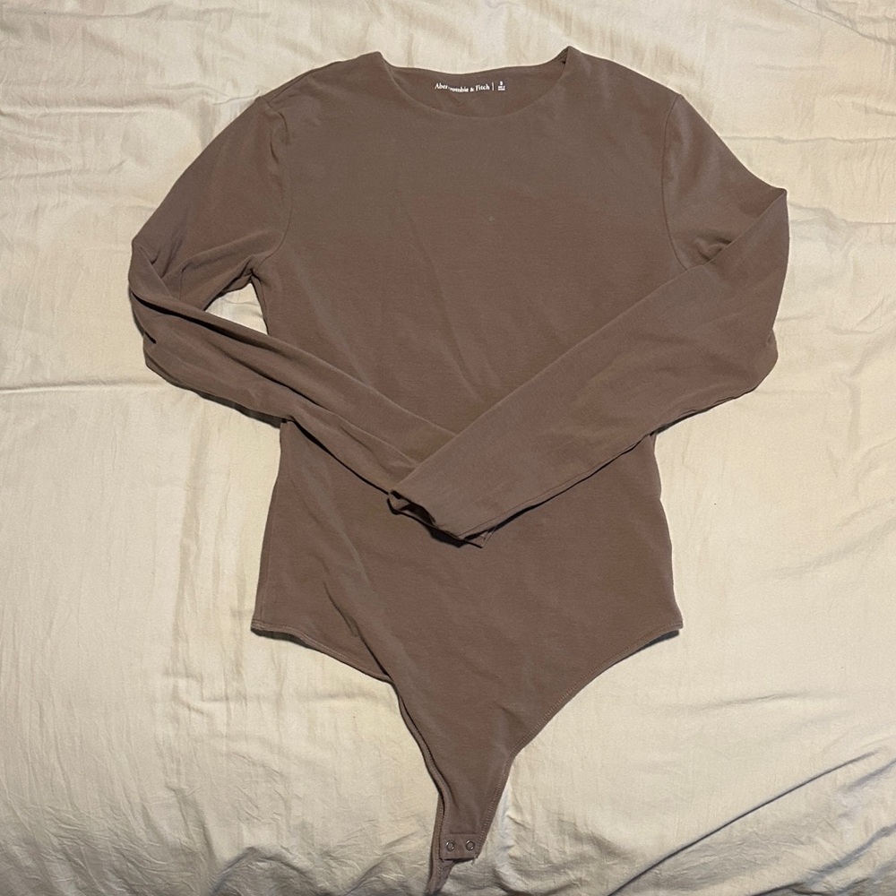 Abercrombie & Fitch Brown Long Sleeve Bodysuit